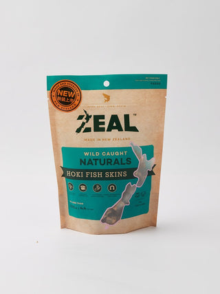 Zeal Wild Caught Naturals Hoki Fish Skins Dog Treats 125g | Henlo Pets