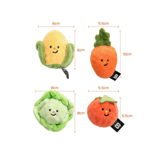 Bite Me Vegetable Ball Plush Dog Toy