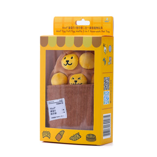Woof² Egg Waffle Nose-work Soft Plush Dog Toy