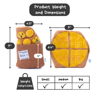 Woof² Egg Waffle Nose-work Soft Plush Dog Toy