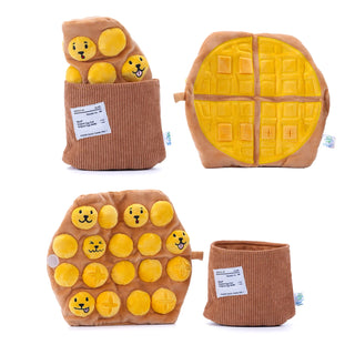 Woof² Egg Waffle Nose-work Soft Plush Dog Toy