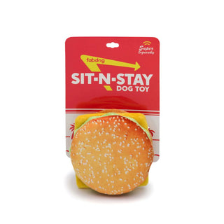 Fabdog Sit N' Stay Burger Dog Toy - Henlo Pets