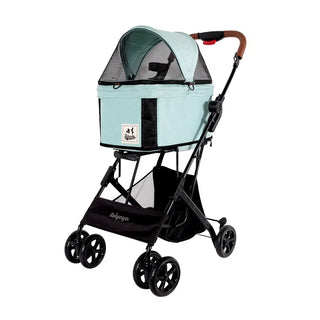 Ibiyaya 3-in-1 Travois Detachable Carrier Pet Stroller for Small to Medium Pets - Spearmint - Henlo Pets