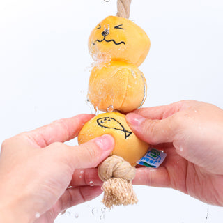 Woof² Curry Fishball Soft Plush Rope Dog Toy