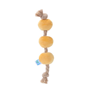 Woof² Curry Fishball Soft Plush Rope Dog Toy