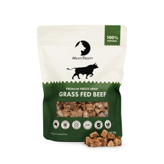 MeatyTreaty Freeze Dried Grass Fed Beef Dog Treats 70g