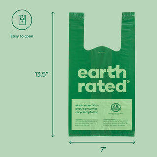 Earth Rated Biodegradable Single Roll Tie Handle Bags - Henlo Pets