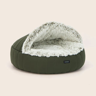 Snooza Hoodie Dream Cloud Olive Pet Bed | Henlo Pets