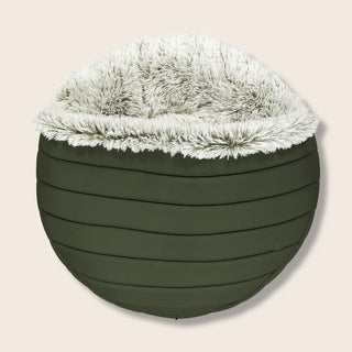 Snooza Hoodie Dream Cloud Olive Pet Bed | Henlo Pets
