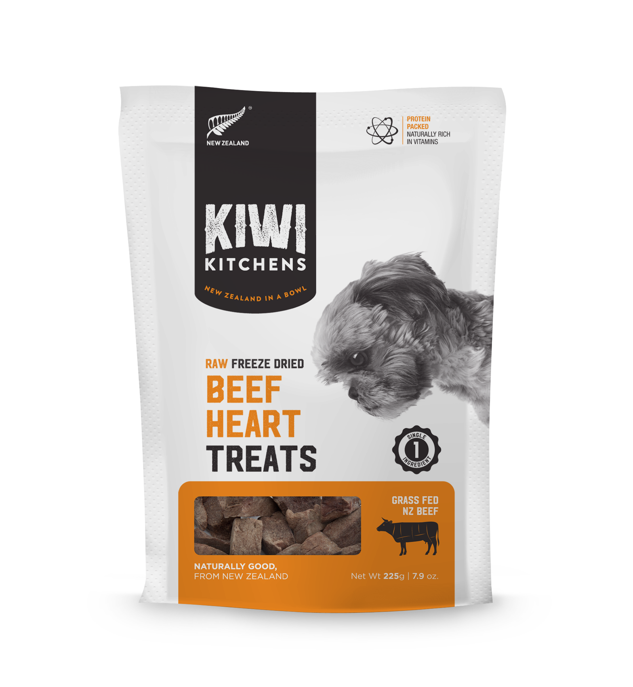 Kiwi Kitchens Freeze Dried Beef Heart Treat 225G - Henlo Pets