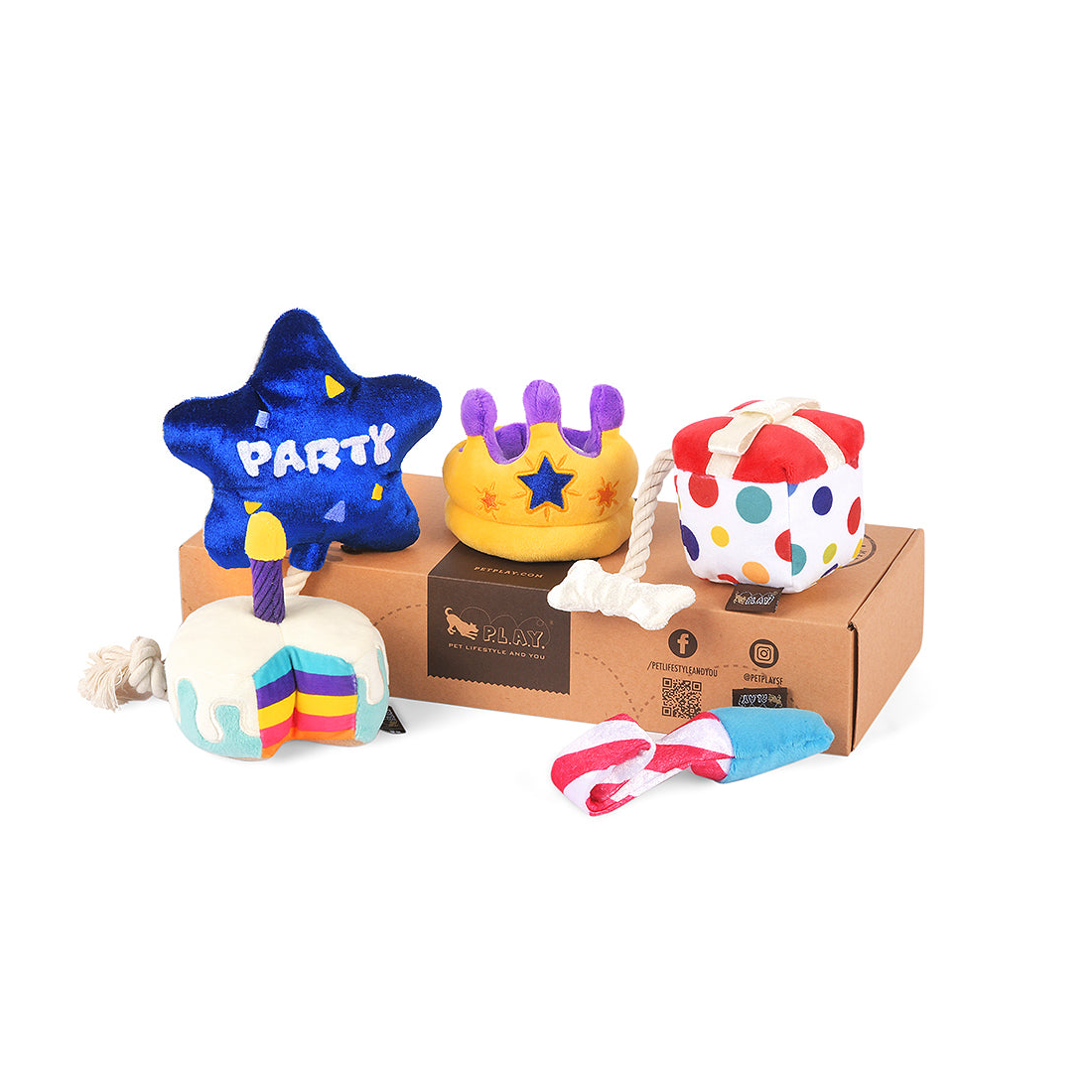 P.L.A.Y. Party Time Plush Dog Toy Collection - Henlo Pets