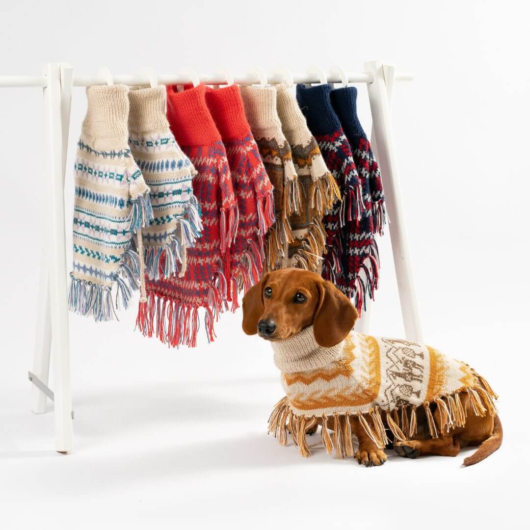 Alqo Wasi - Llama Natural Alpaca Dog Poncho - Henlo Pets