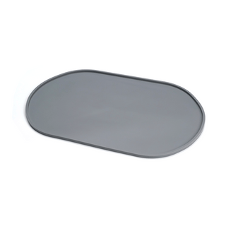 TidyPaws Oval Dining Mat Grey | Henlo Pets
