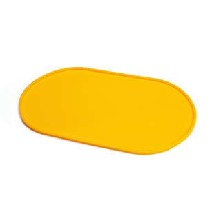TidyPaws Oval Dining Mat Yellow | Henlo Pets