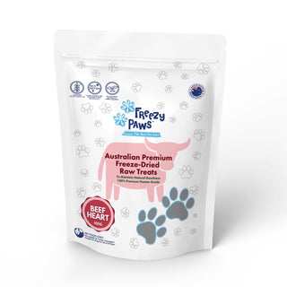 Freezy Paws Freeze Dried Beef Heart Dog Treats 100g | Henlo Pets