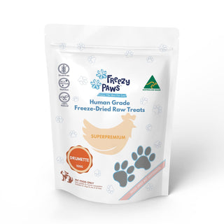 Freezy Paws Freeze Dried Chicken Drumette Dog Treats 100g
