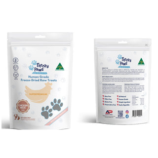 Freezy Paws Freeze Dried Chicken Neck Dog Treats 100g