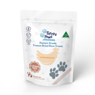 Freezy Paws Freeze Dried Chicken Neck Dog Treats 100g