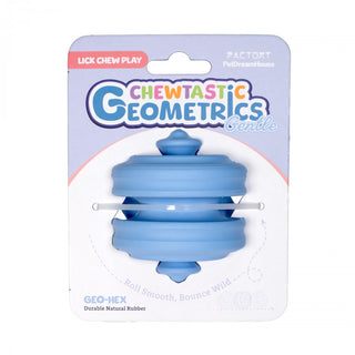 Chewtastic Geometrics Geo-Hex Gentle Natural Rubber Interactive Dog Toys