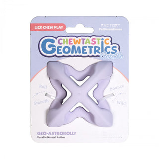 Chewtastic Geometrics Geo-AstroRolly Gentle Natural Rubber Interactive Dog Toys