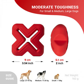 Chewtastic Geometrics Geo-Metz Roller Fillable Natural Rubber Interactive Dog Toys