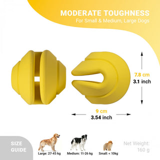 Chewtastic Geometrics Geo-Spherix Ball Fillable Natural Rubber Interactive Dog Toys