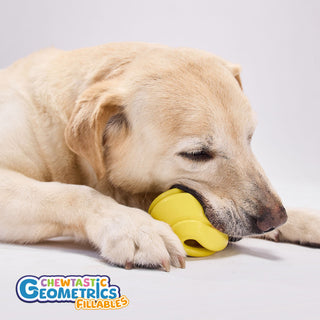 Chewtastic Geometrics Geo-Spherix Ball Fillable Natural Rubber Interactive Dog Toys
