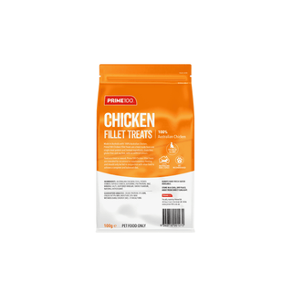 Prime100 Chicken Fillet Dog Treats 100g | Henlo Pets