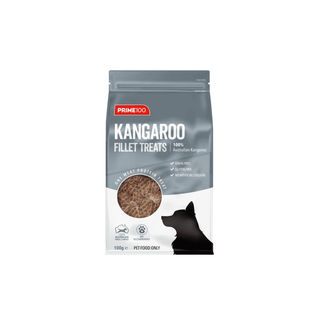 Prime100 Kangaroo Fillet Dog Treats 100g | Henlo Pets