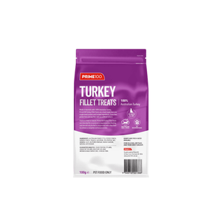 Prime100 Turkey Fillet Dog Treats 100g | Henlo Pets