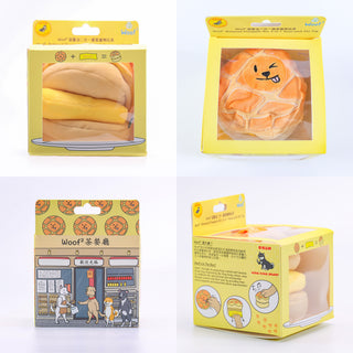 Woof² Buttered Pineapple Bun Nose-work Soft Plush Dog Toy
