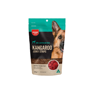 Prime100 Prime Pantry Kangaroo Jerky Strips Dog Treats 100g | Henlo Pets