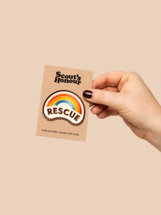 Scout's Honour "Rescue🌈" Iron-On Patch - Henlo Pets