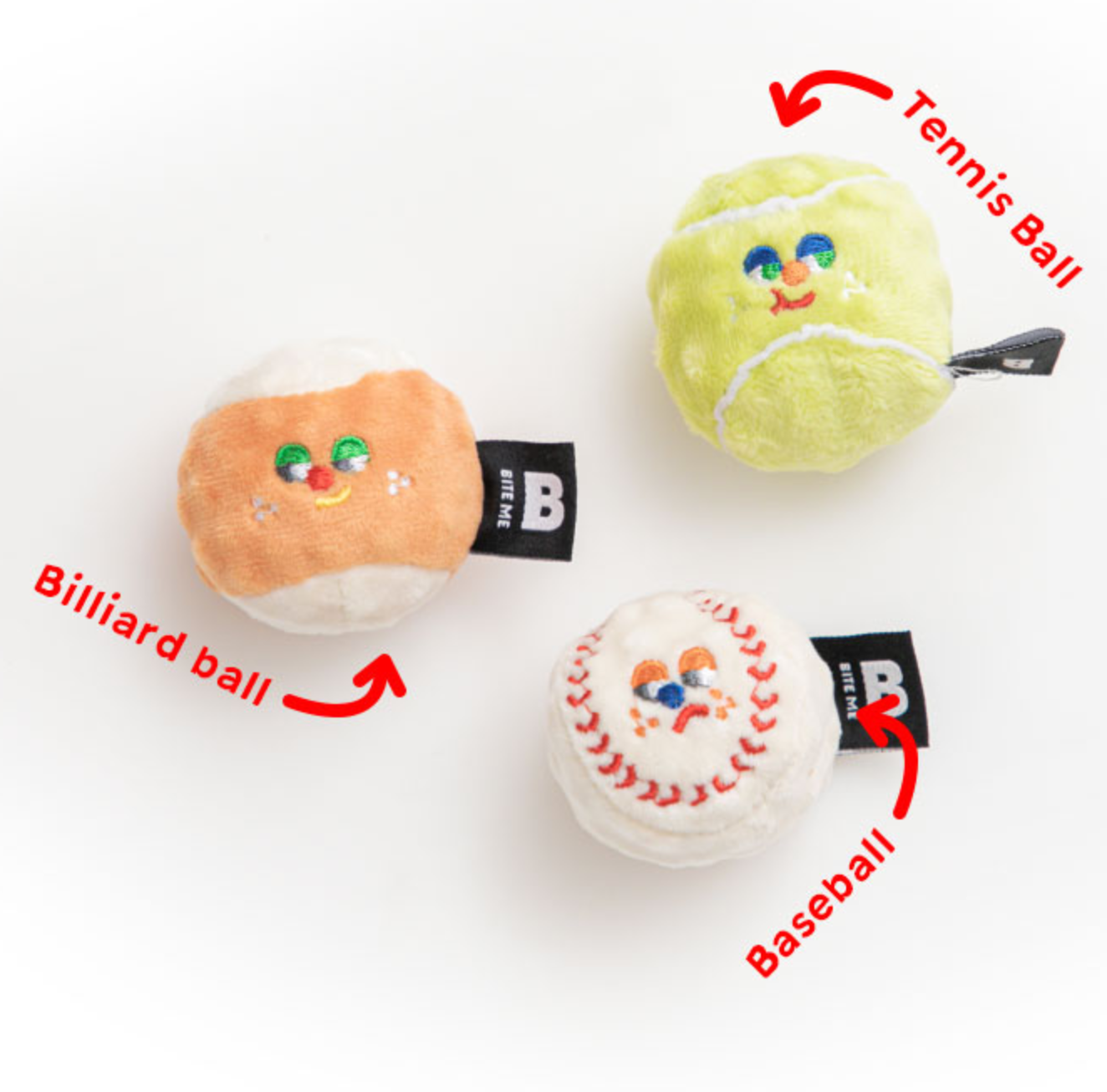 Bite Me - Mini Sports Ball Dog Toy (3pcs)