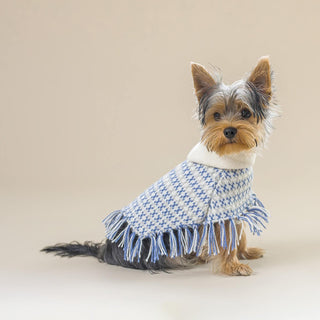 Alqo Wasi - Sofia Light Blue Alpaca Dog Poncho - Henlo Pets