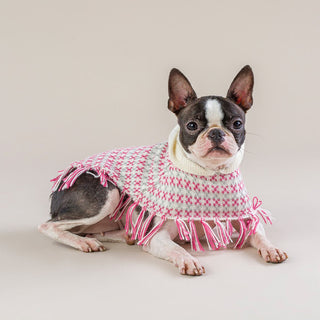 Alqo Wasi - Sofia Pink Alpaca Dog Poncho - Henlo Pets