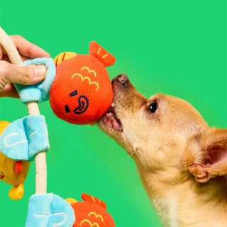 the furryfolks Fishing Nose Work & Tug Toy - Henlo Pets