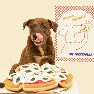 the furryfolks Pizza Nosework Dog Toy - Henlo Pets