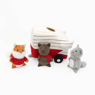 Zippy Burrow Retro Camper Interactive Dog Toy