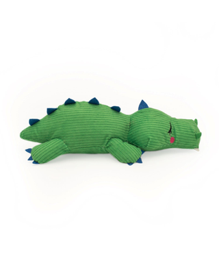 Zippy Paws Snooziez - Alligator Silent Squeaker Plush Dog Toy - Henlo Pets