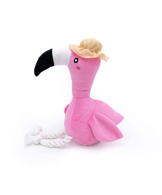 Zippy Paws - Freya the Flamingo Plush Rope Dog Toy - Henlo Pets