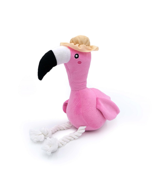 Zippy Paws - Freya the Flamingo Plush Rope Dog Toy - Henlo Pets