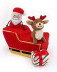 Zippy Paws Holiday Burrow Santa's Sleigh Dog Toy - Henlo Pets