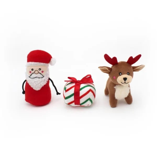 Zippy Paws Holiday Burrow Santa's Sleigh Dog Toy - Henlo Pets