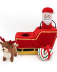 Zippy Paws Holiday Burrow Santa's Sleigh Dog Toy - Henlo Pets