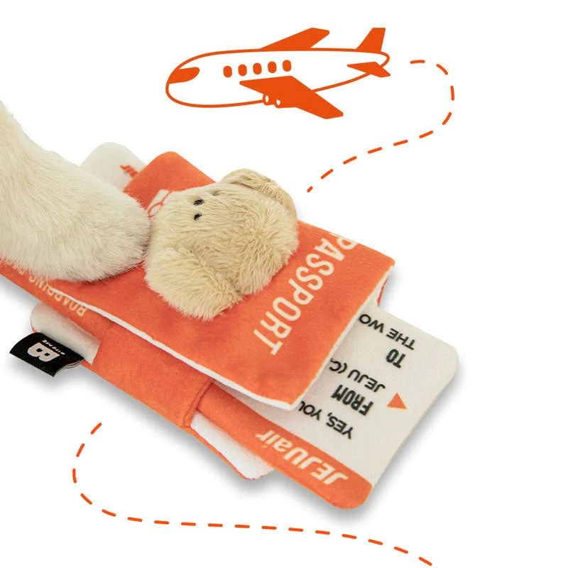 Jeju Airline x Bite Me - Passport and Boarding Pass Nose Work Toy - Henlo Pets