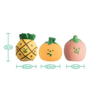 Bite Me - Fruits Friends Latex Toy (Set of 3) - Henlo Pets