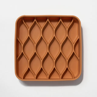 Dogged Argyle Slow Feeder Bowl - Nutmeg | Henlo Pets