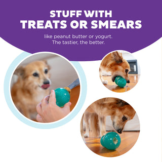 Outward Hound Double-Tuff Interactive Treat Stuffer Durable Dog Chew Toy - Henlo Pets