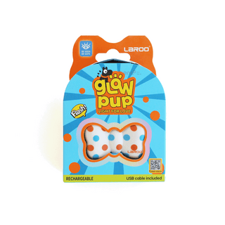 Laroo Glow Pup Bow Tie Blinker LED Safety Light | Henlo Pets